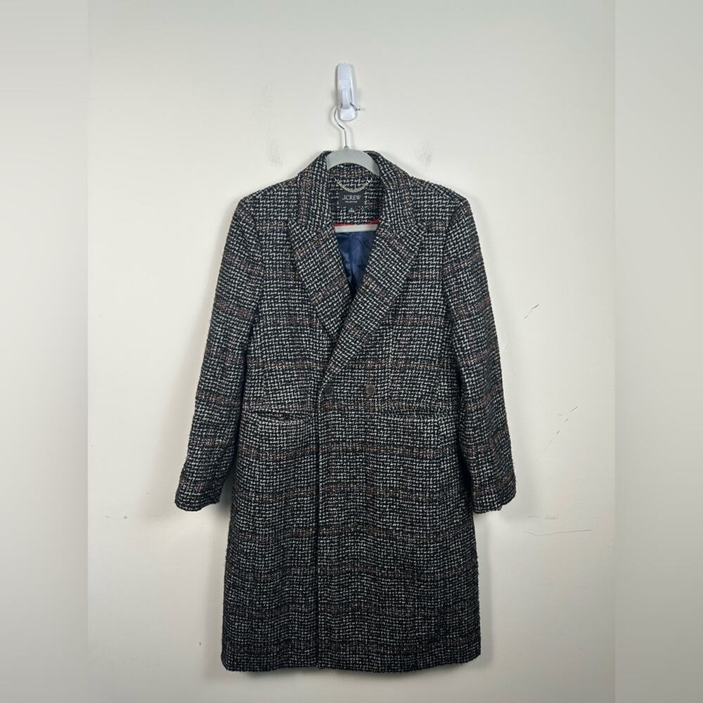 J. Crew Collection Mirabelle Topcoat Women 10 Brown Italian Wool Blend Excellent - Picture 3 of 11